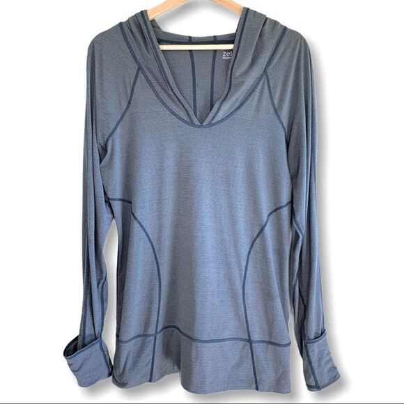 Zella Long Sleeve Hooded Athletic Top - Picture 1 of 9